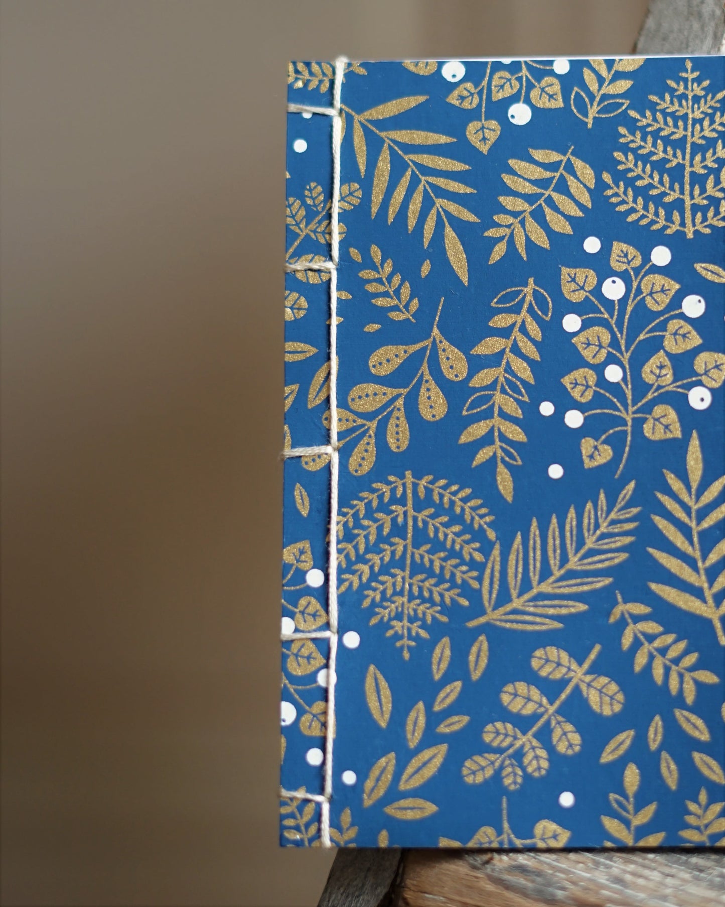 Petit carnet japonais - Baies bleues/or