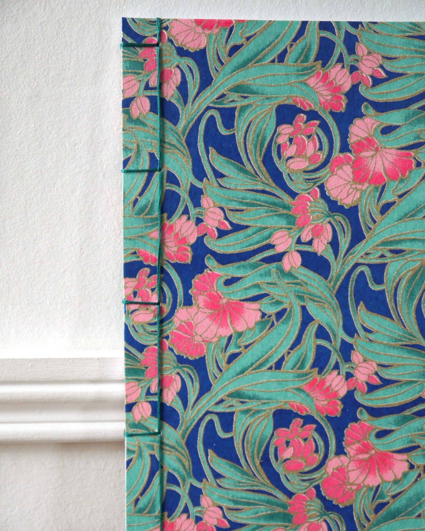 Grand carnet japonais - Arabesques bleues