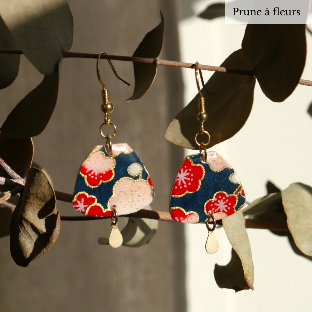 Japanese paper earrings - Uteki Collection