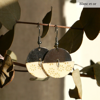 Japanese paper earrings - Tsuki Collection