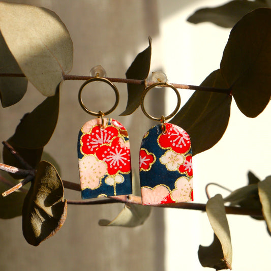 Japanese paper earrings - Aachi Collection