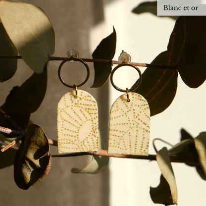 Boucles d'oreilles en papier japonais - Collection Aachi