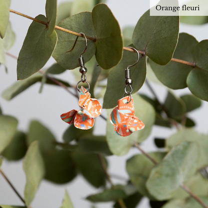 Boucles d'oreilles origami - Couple de papillons