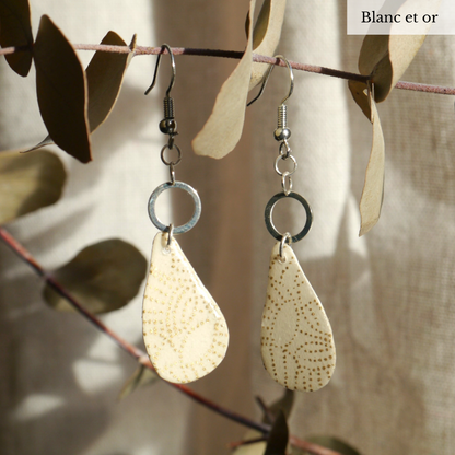 Japanese paper earrings - Nashi Collection