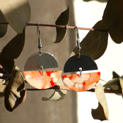 Japanese paper earrings - Tsuki Collection