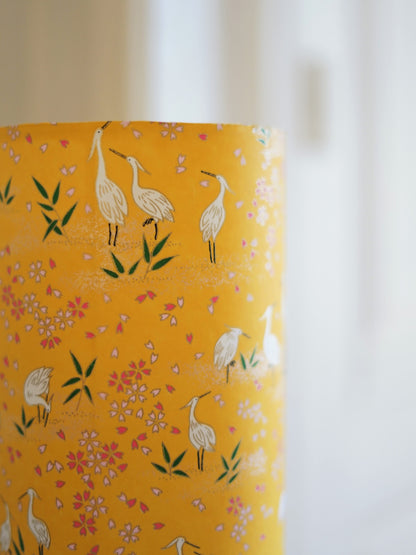 Japanese paper floor lamp - Orange cranes