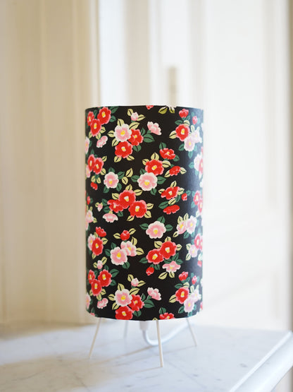 Lampe sur pieds en papier japonais - Champ de fleurs