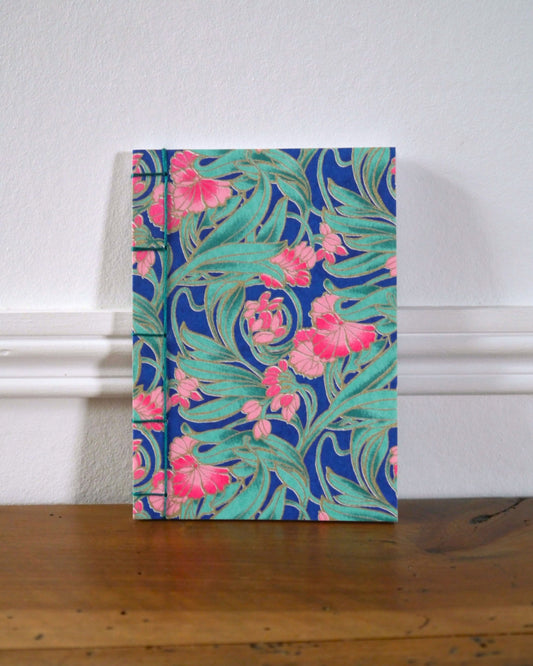 Petit carnet japonais - Arabesques bleues
