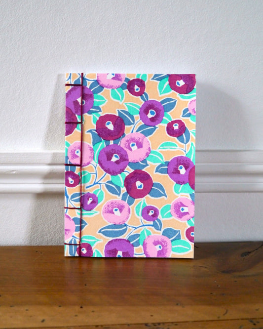 Petit carnet japonais - Camélia violet