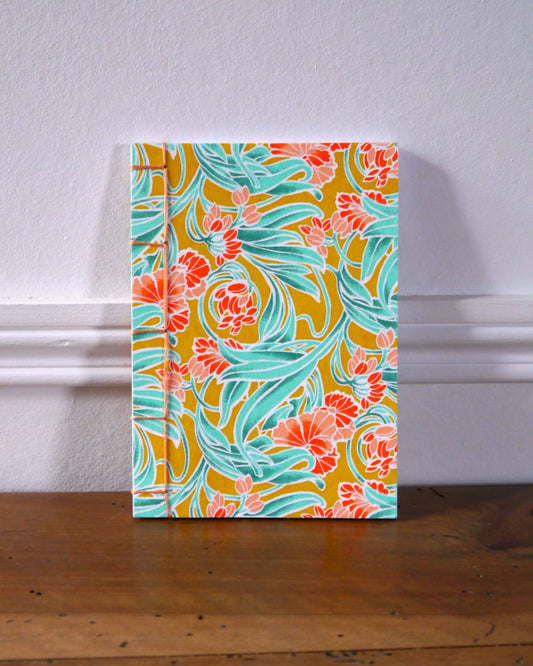 Petit carnet japonais - Arabesques jaunes