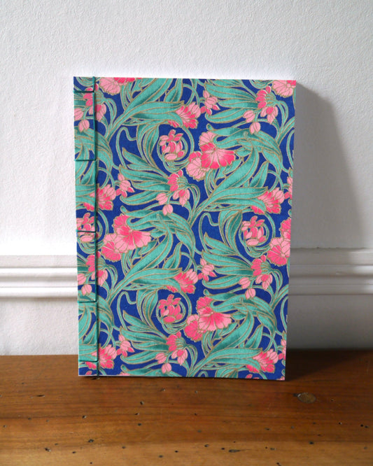 Grand carnet japonais - Arabesques bleues
