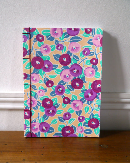 Grand carnet japonais - Camélia violet