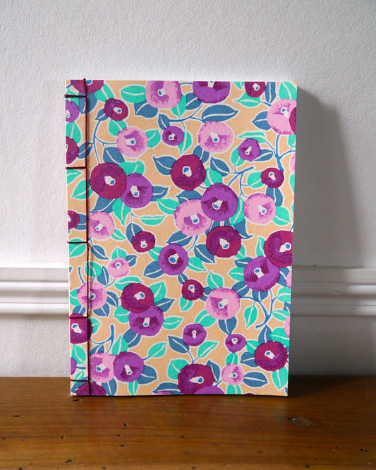 Grand carnet japonais - Camélia violet