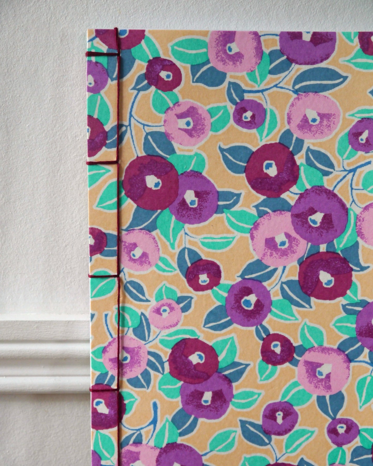 Grand carnet japonais - Camélia violet