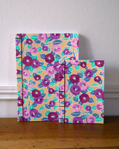 Petit carnet japonais - Camélia violet