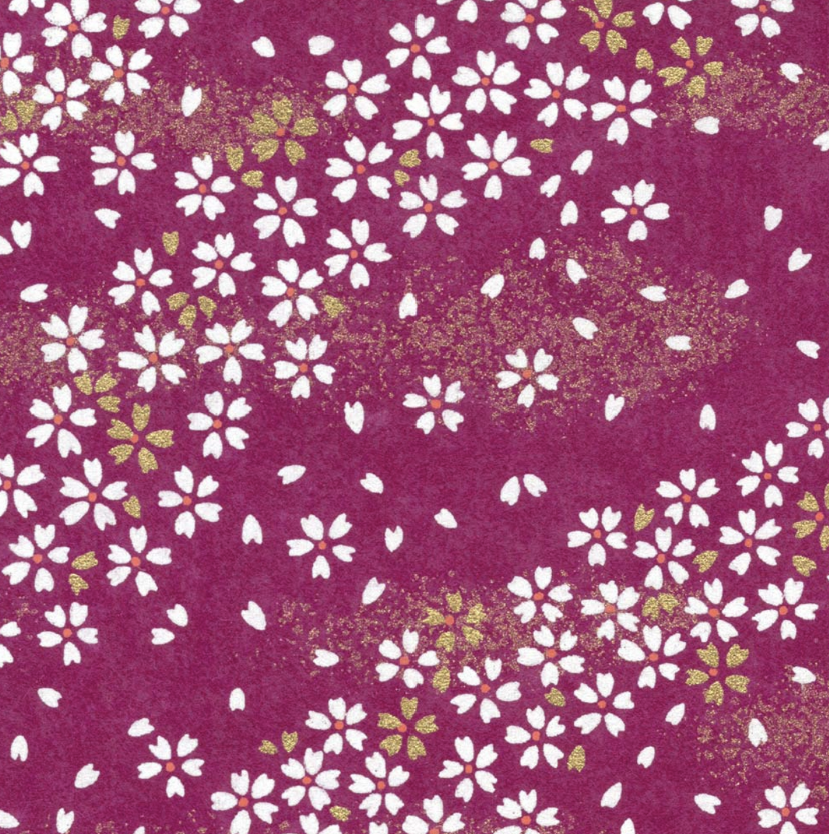 Broche en papier japonais - Fleurs violettes