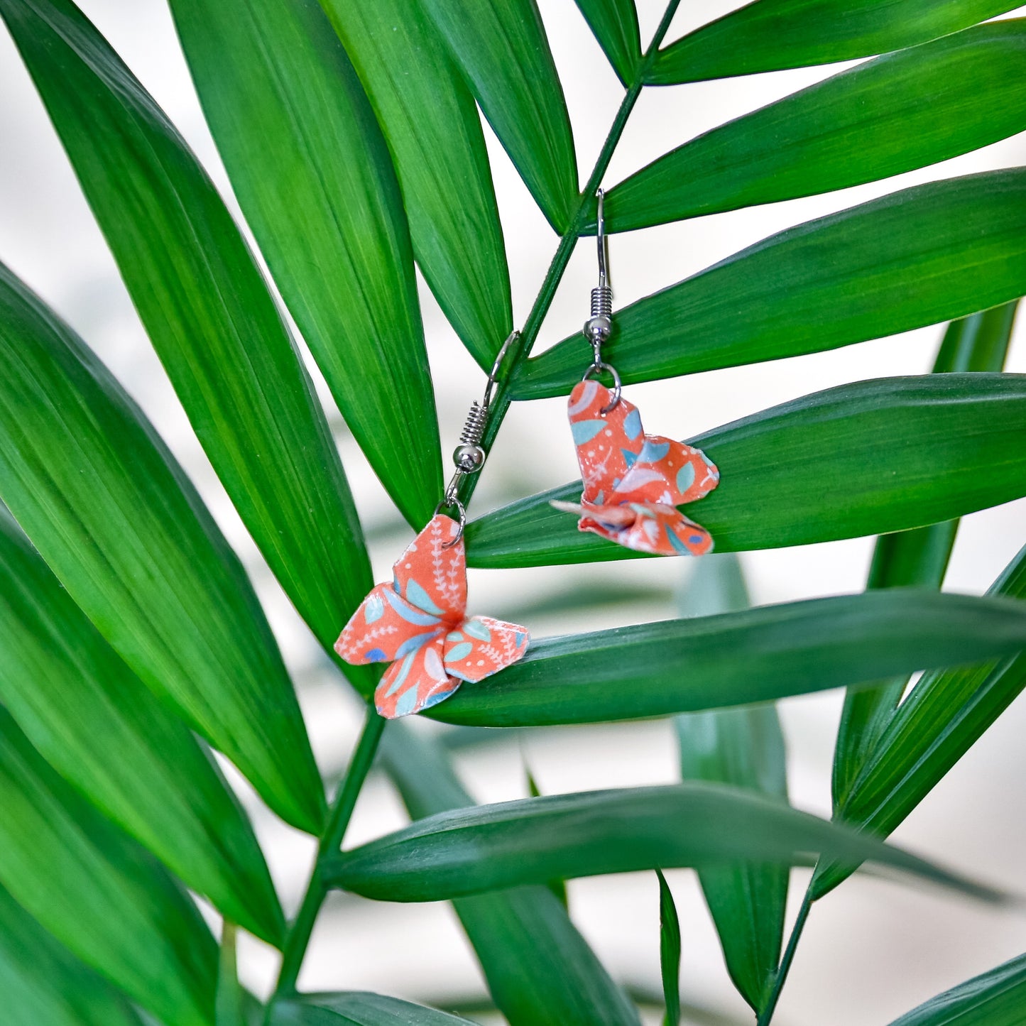 Boucles d'oreilles origami - Couple de papillons