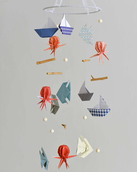 Origami baby mobile - Under the ocean