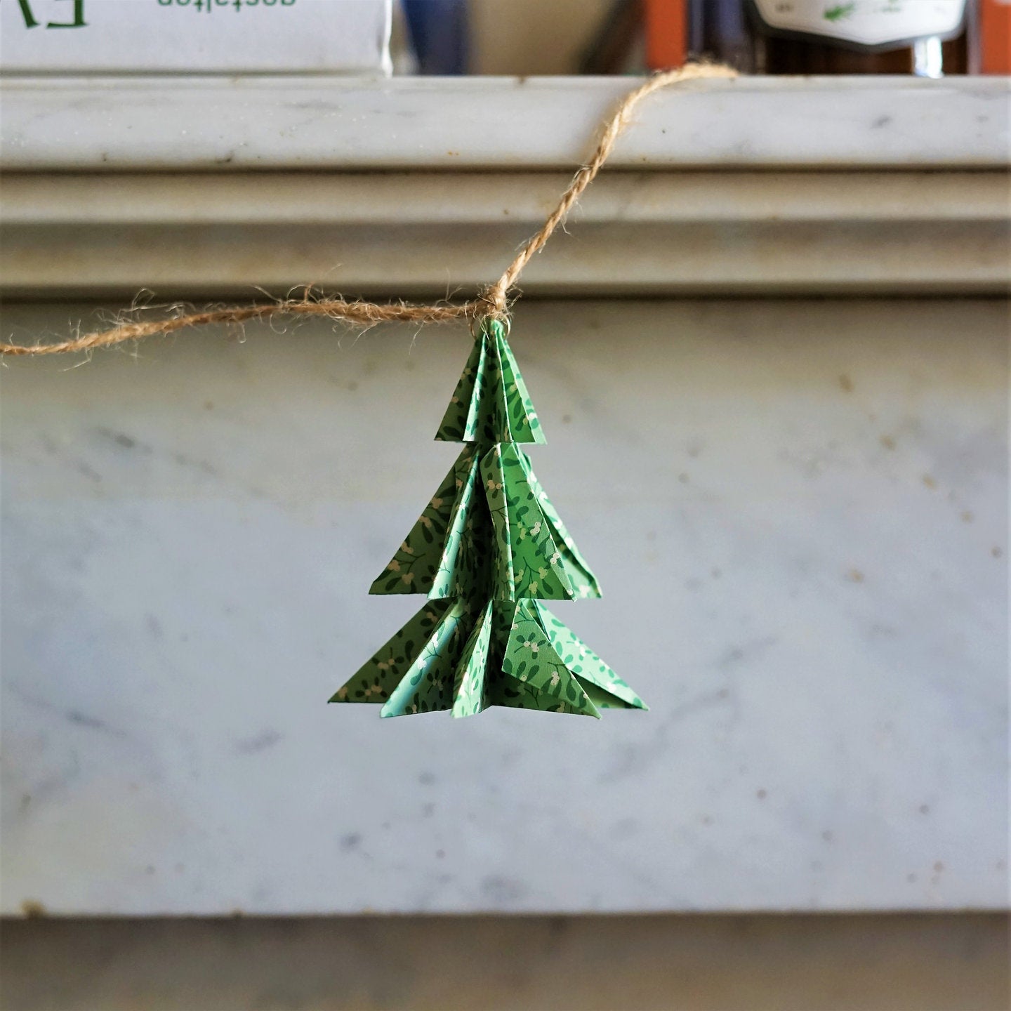 Guirlande de sapins en origami