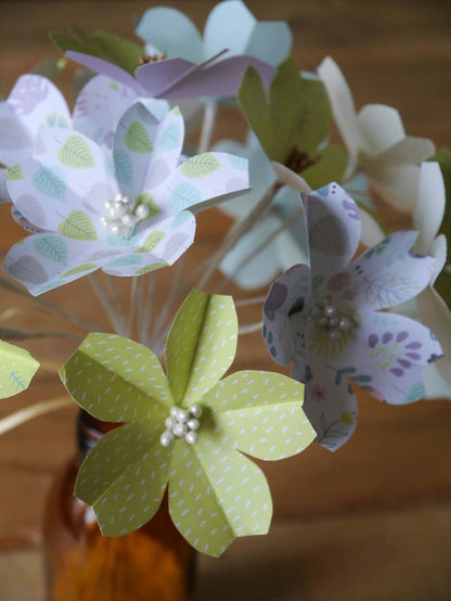 Bouquet origami fleurs de cerisiers - Anis