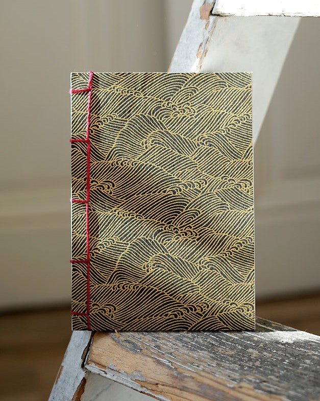 Small Japanese notebook - Black/gold foam