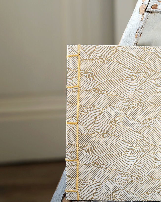 Small Japanese notebook - White/gold foam