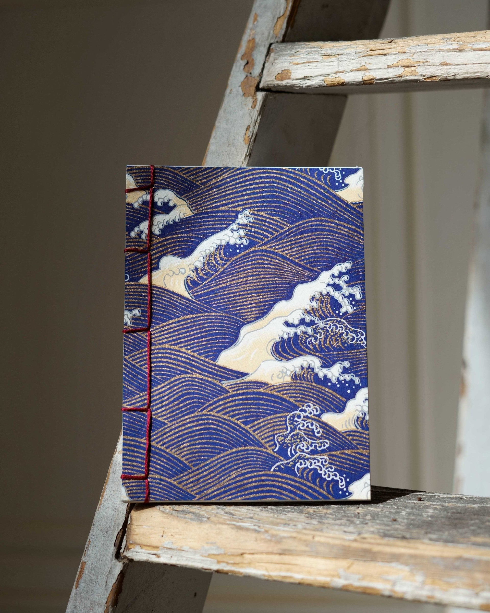 Petit carnet japonais - Baies bleues/or – Dix janvier - Papeterie japonaise