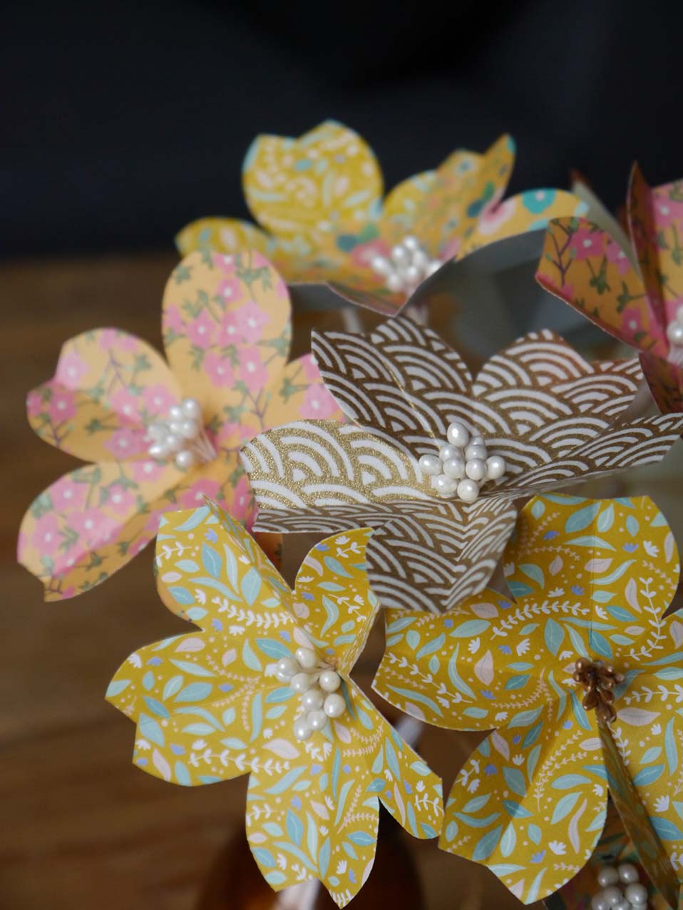 Cherry blossom origami bouquets - Citrus