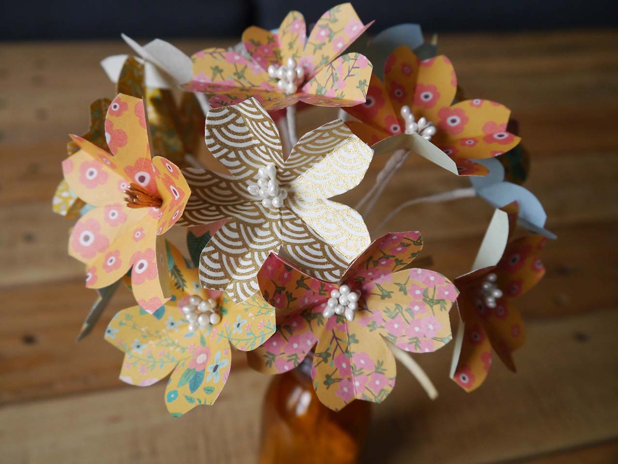 Cherry blossom origami bouquets - Citrus